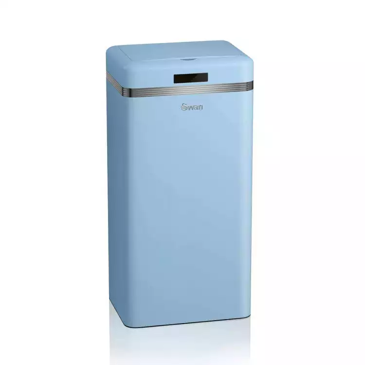Swan 45L Retro Square Sensor Bin - Blue
