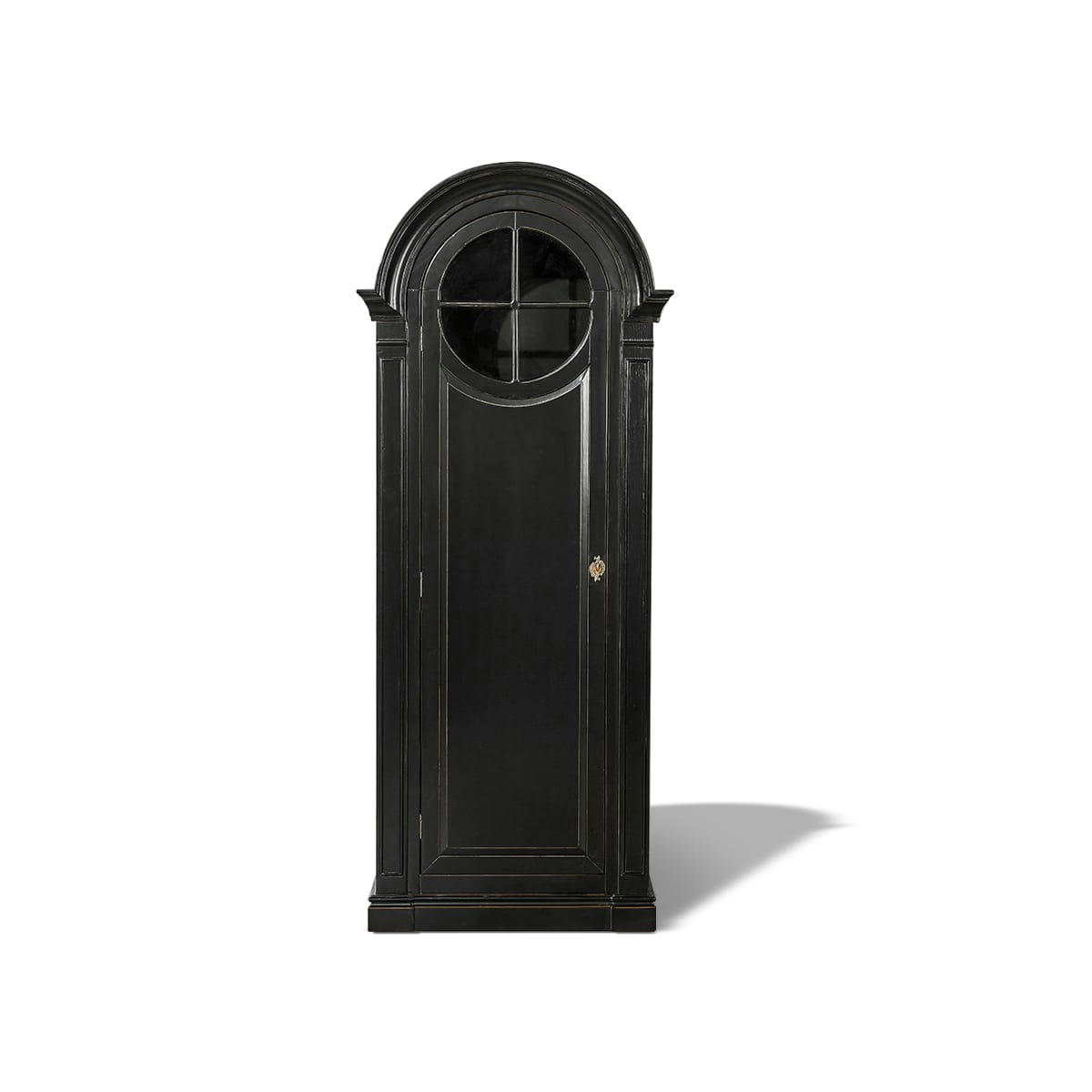MADISON - Armoire  bonnetière 1 porte patine antiquaire noire