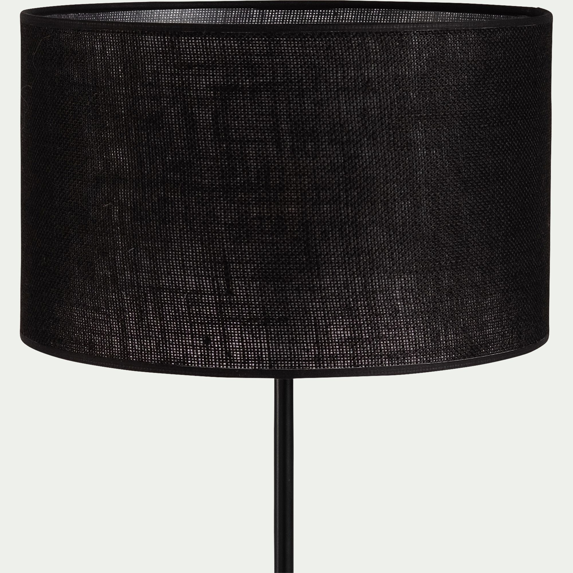 AGATHA - Abat-jour cylindrique en jute D32cm - noir