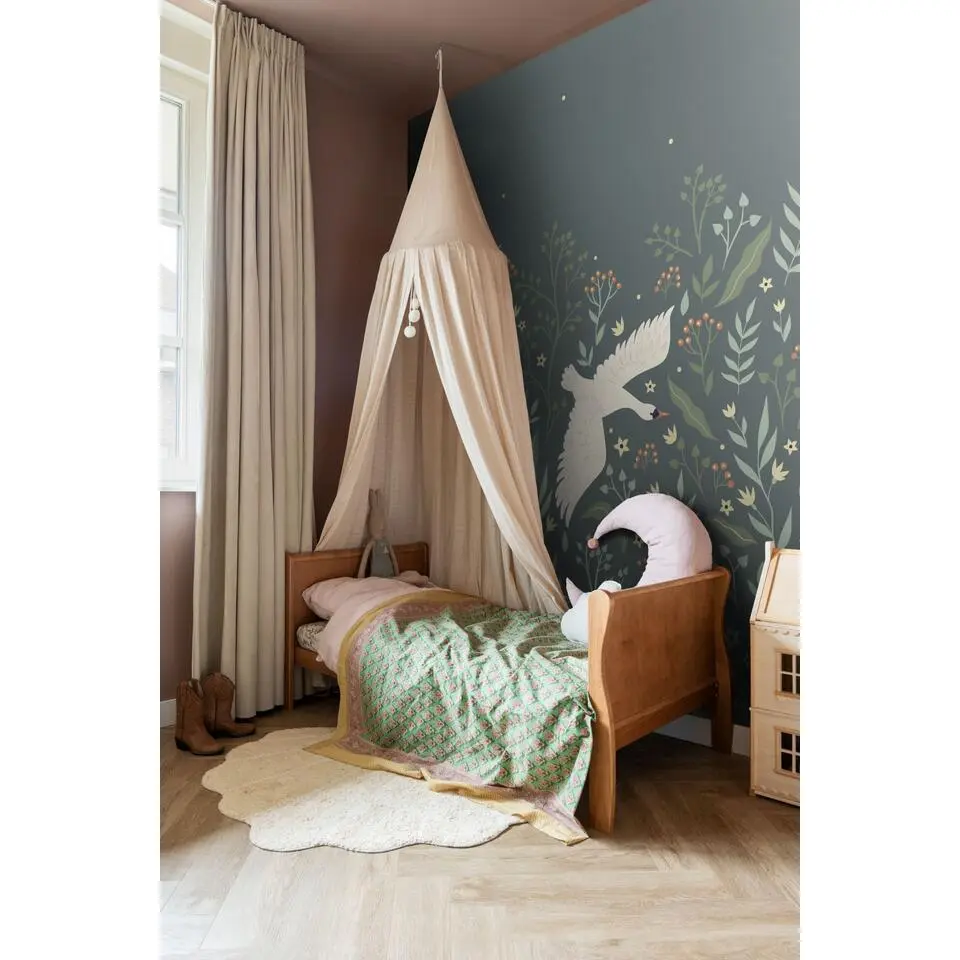 ESTAhome fotobehang zwanen vergrijsd blauw en wit - 250 x 279 cm