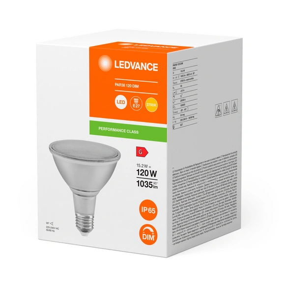 LED-Reflektorlampe, Ø 12,2 cm, dimmbar, klar, warmweiß