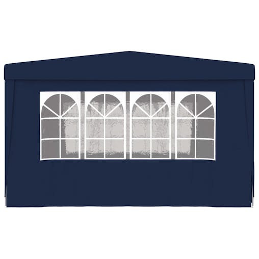 NNEVL Professional Party Tent with Side Walls 4x4 m Blue 90 g/m&sup2;