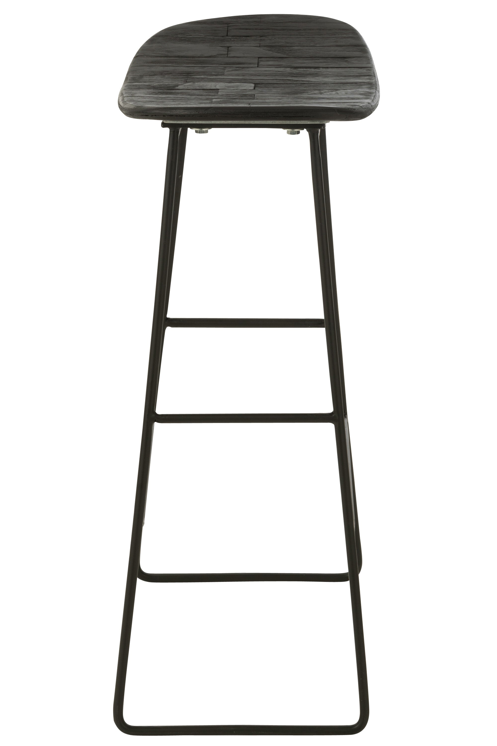 J-Line barkruk Rechthoekig - metaal - zwart - large