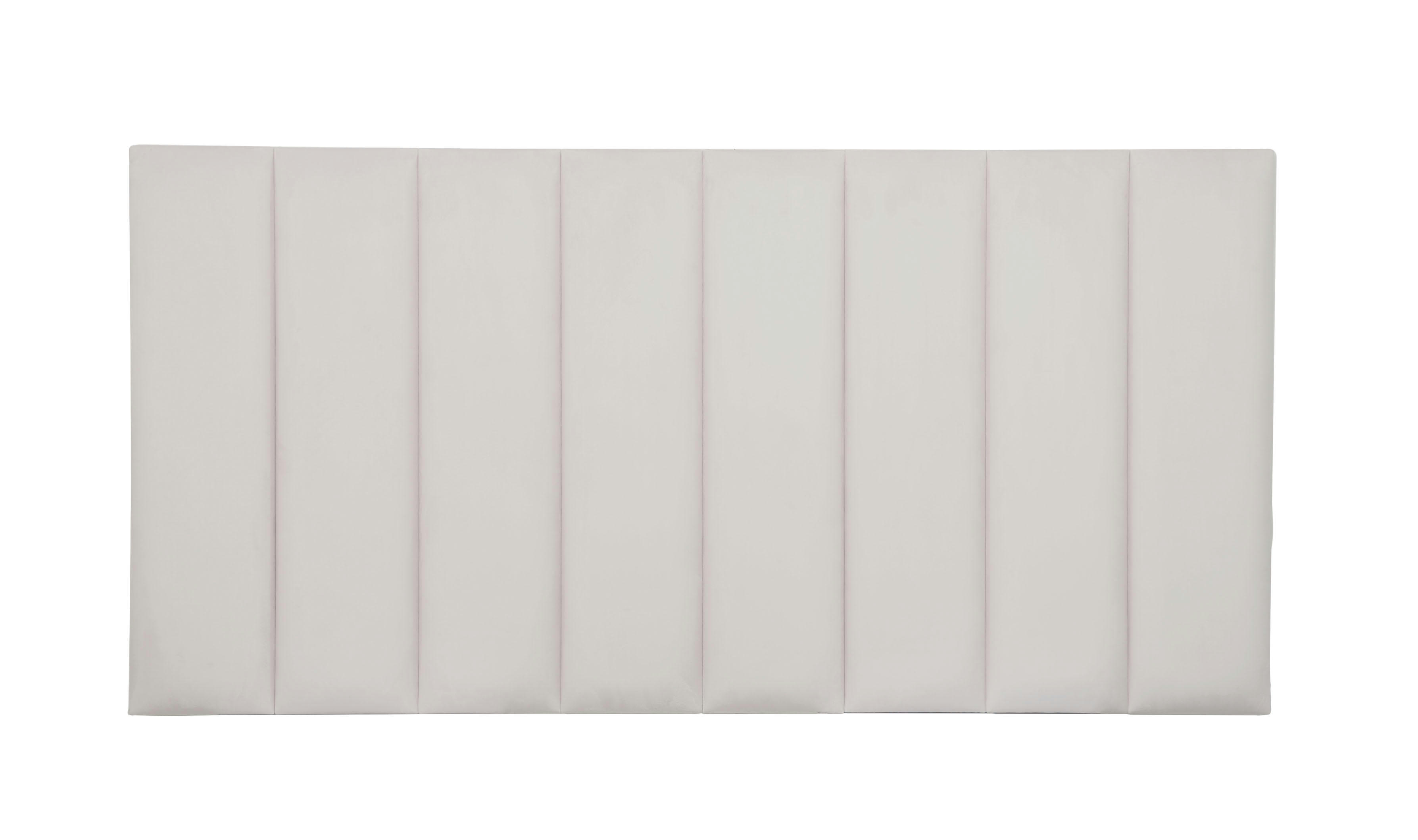 NILA - Tête de lit tapissée en velours gris chaleureux 160x57cm