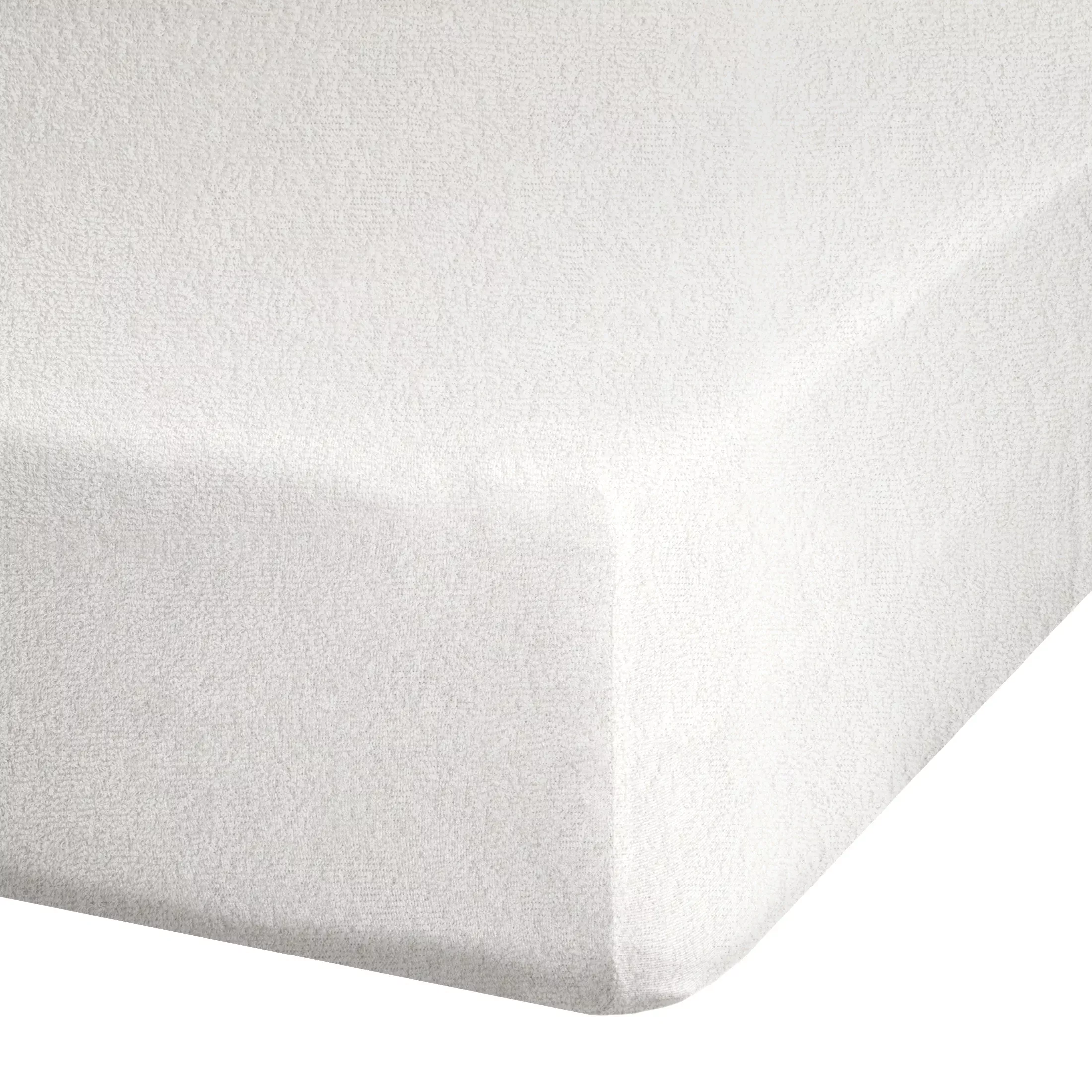 Prześcieradło frotte z gumką 180x200 cm z bawełny kolor kremowy 170 g/m2 Design 91