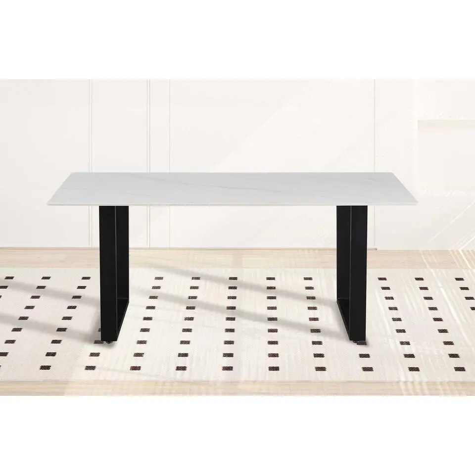 Eettafel Poseidon - 180x90x75cm - gesinterde steen - marmer