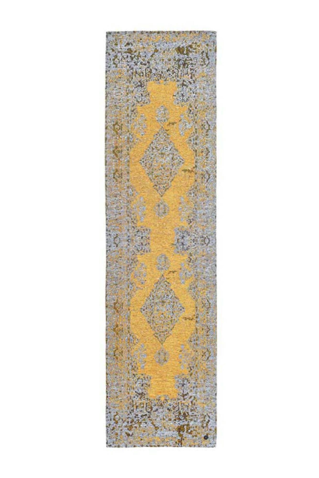 FUNKY ORIENT - Tapis d'orient vintage tissé plat or 075x290 cm