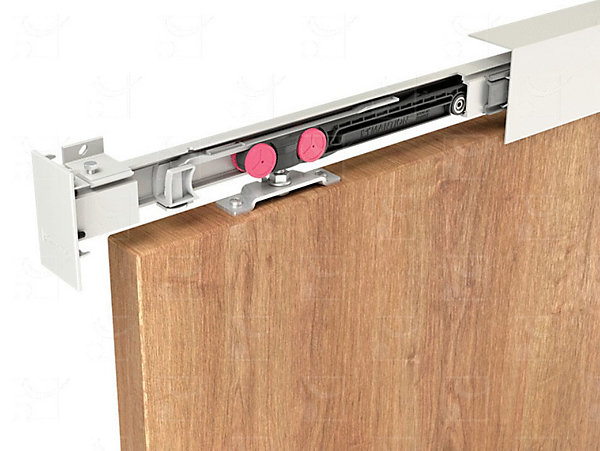 Ensemble rail 1,95 m et accessoires pour porte 21 / 60 kg - MANTION - SAF10-80-195-2