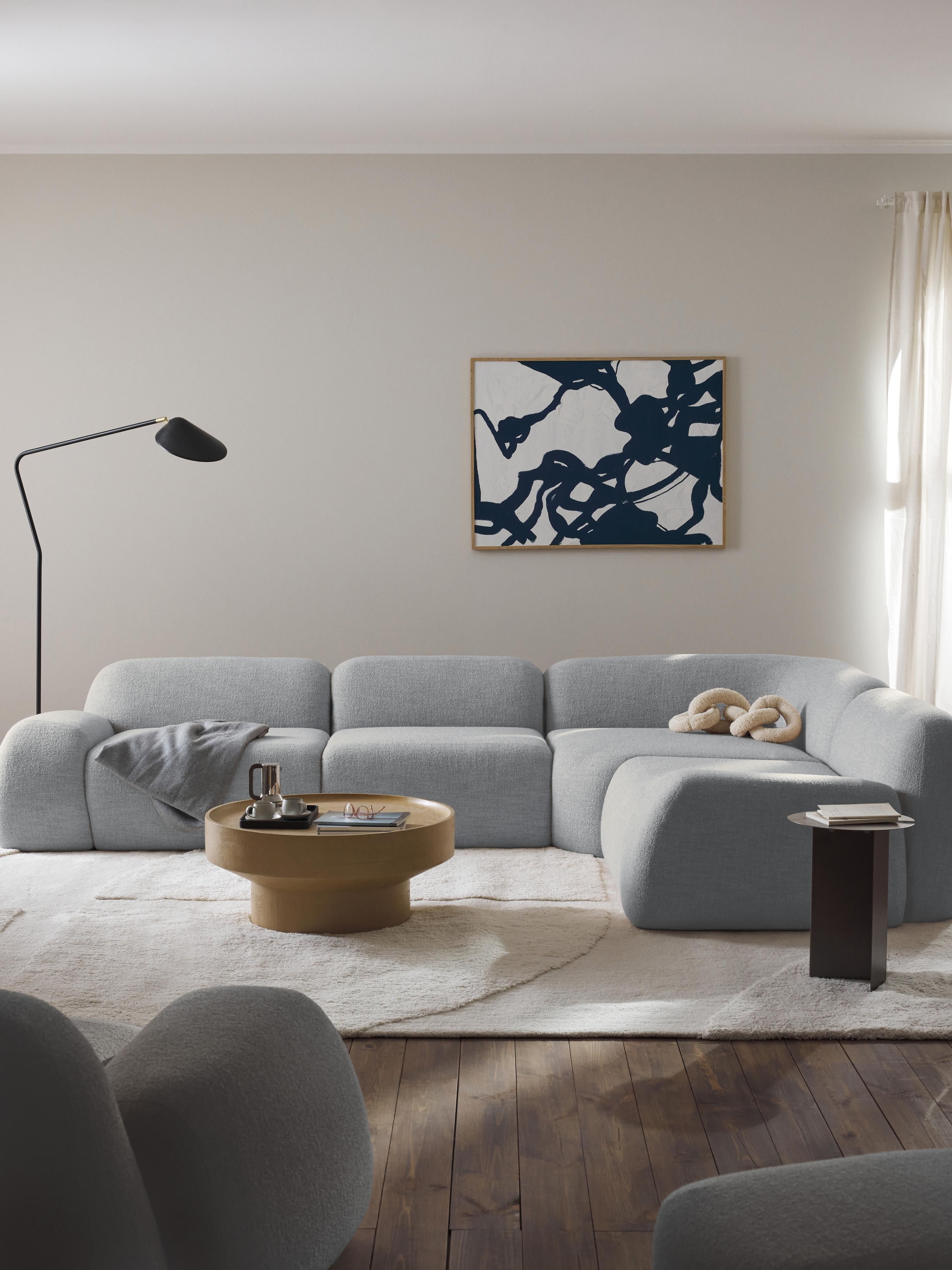 Modulares Bouclé-Ecksofa Wolke (4-Sitzer)