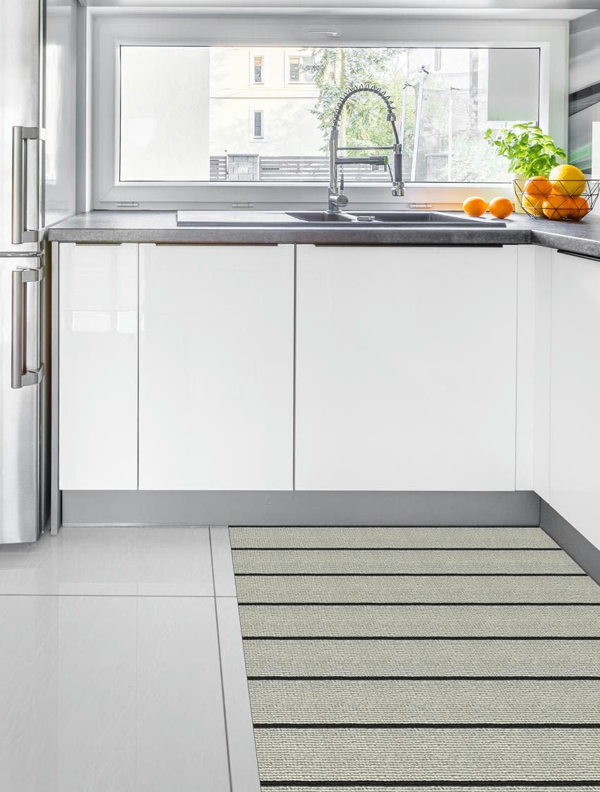TEXTURES - Tapis en vinyle Empuries blanc 60x240