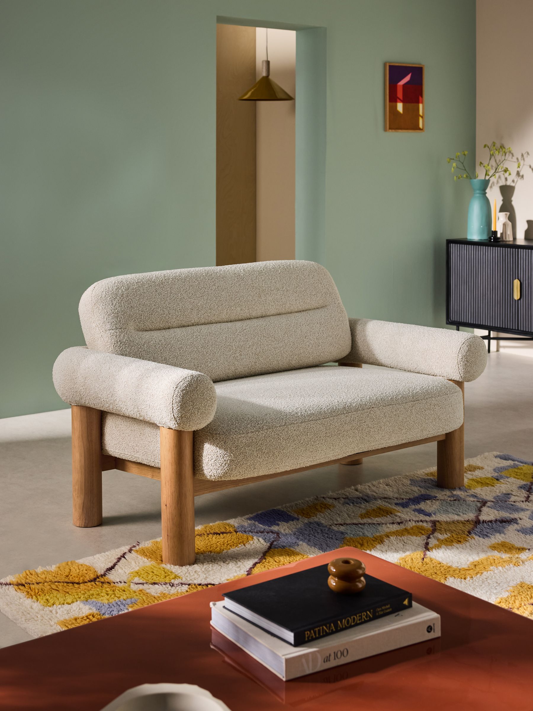 Maxton 2 Seater Sofa in Off White Pax Boucle