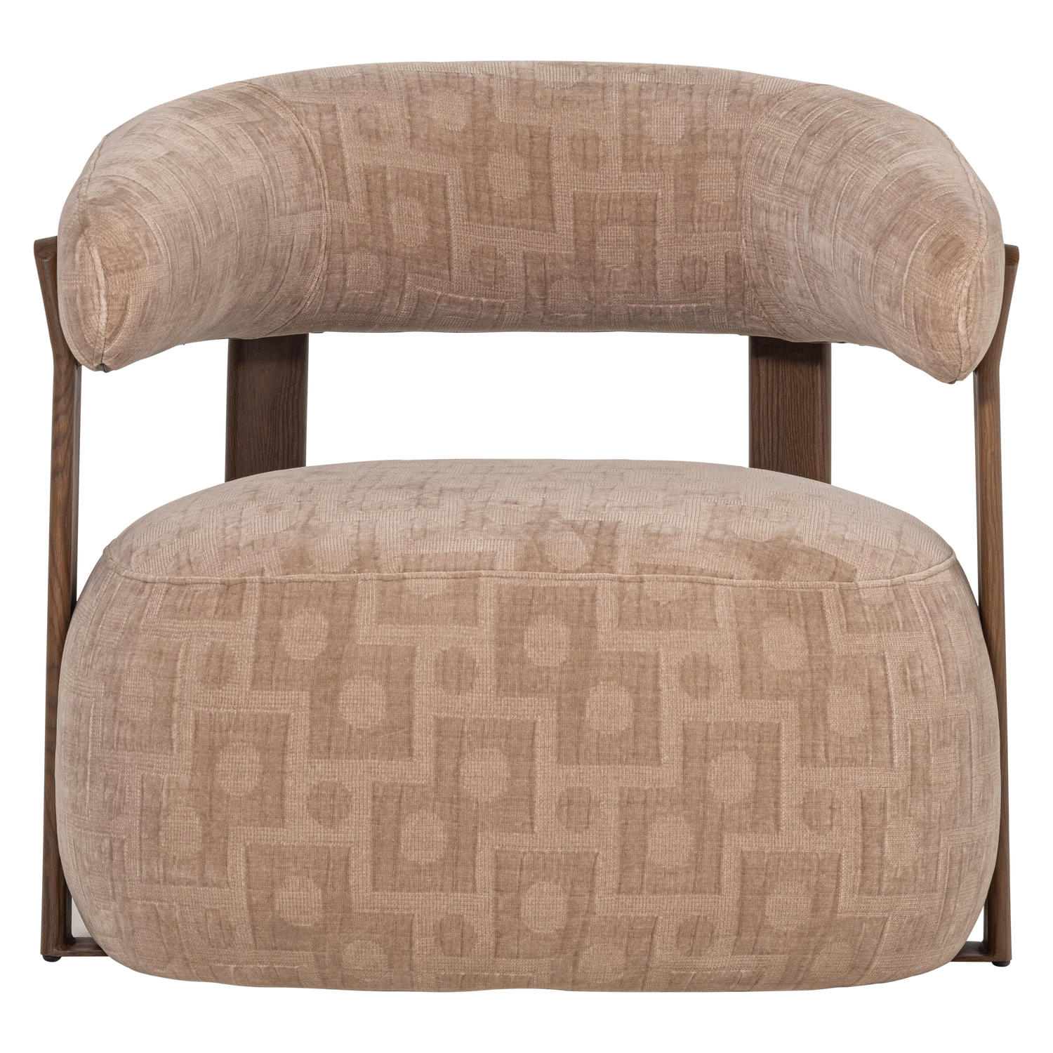 WOOOD fauteuil Foon - Structuurstof - Zand - 78x82x73