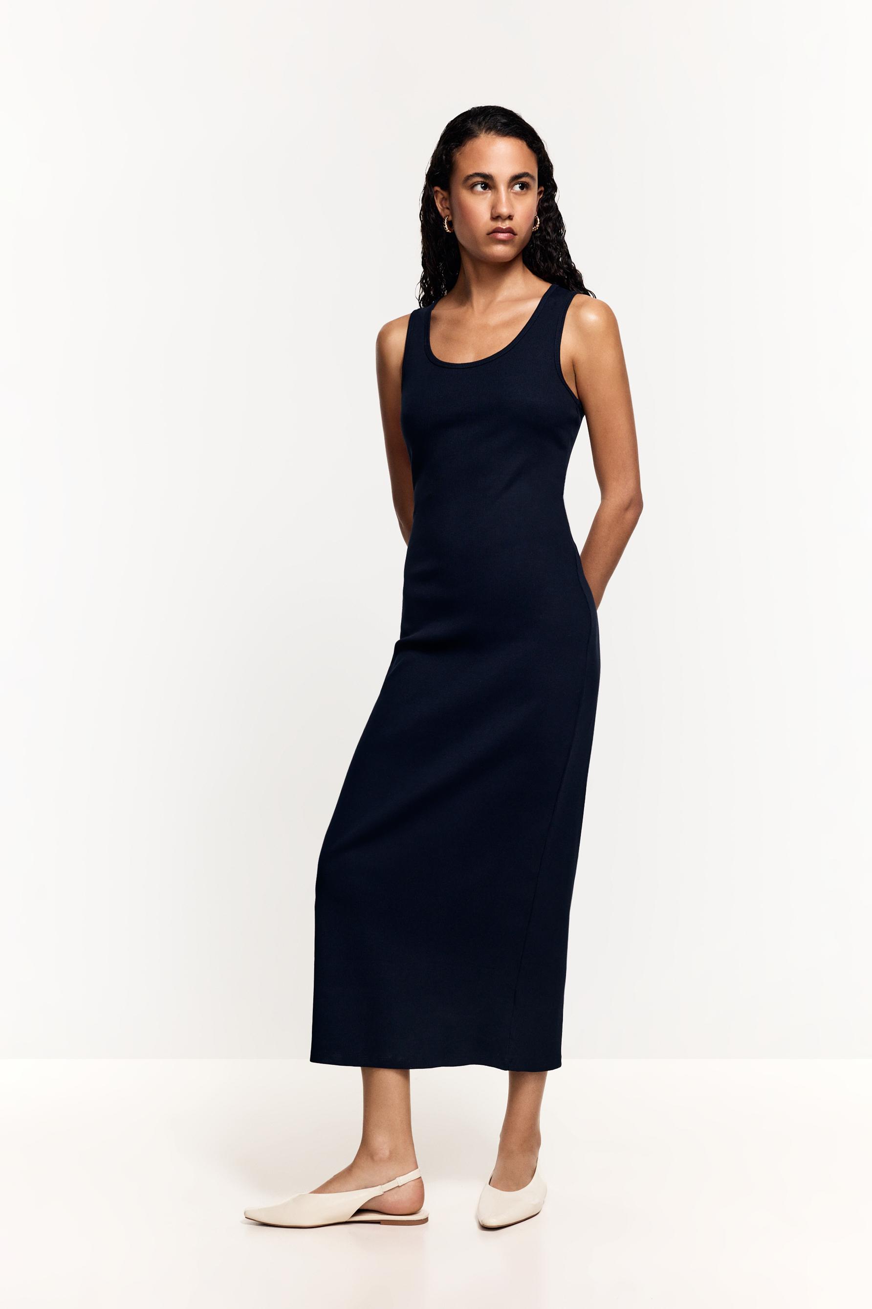 Vestido midi rib