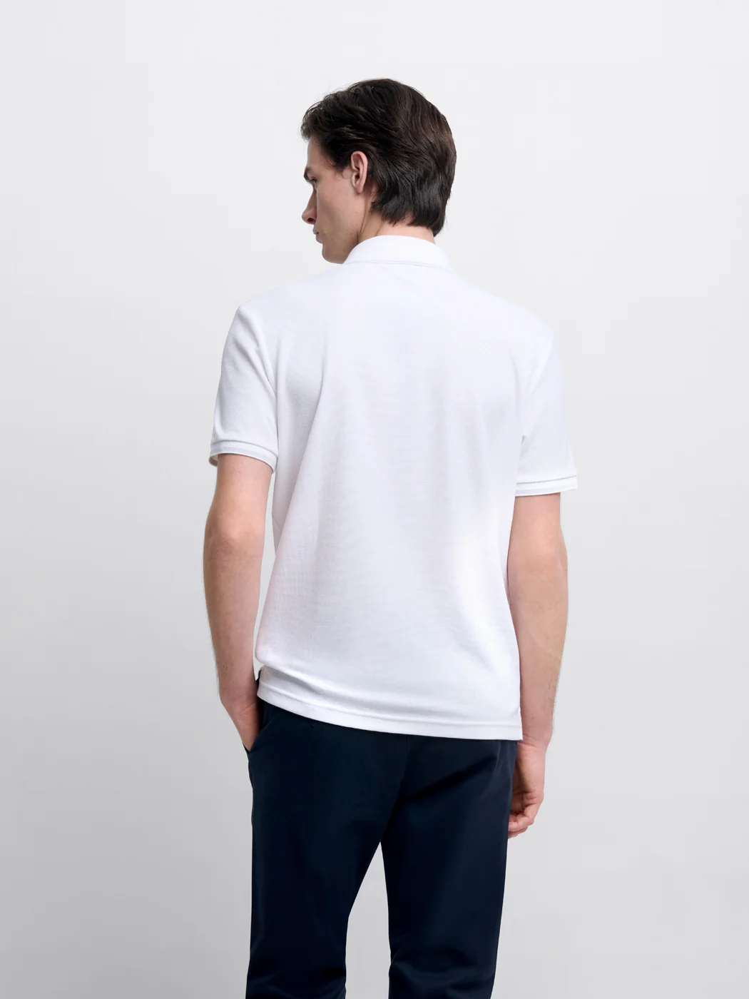 Polo col boutonné gauffré