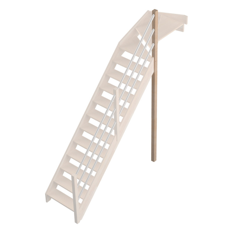 Poteau de support pour rampe type C pour escalier Savoie 1/4 tournant haut droit d SOGEM