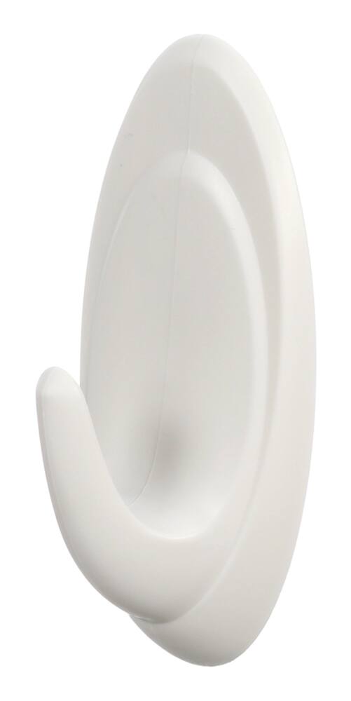 Command Decorative Quartz Terrace Hooks with Adhesive Strips, White, 3-lbs, 2 Strips per Pack