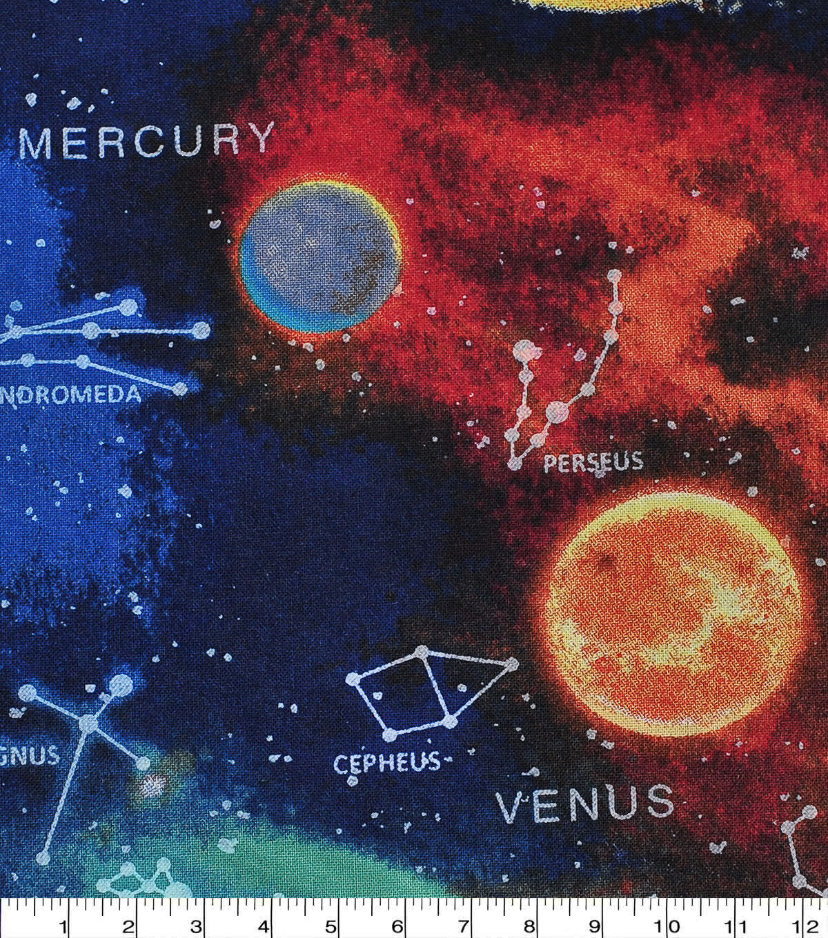 Novelty Cotton Fabric Space