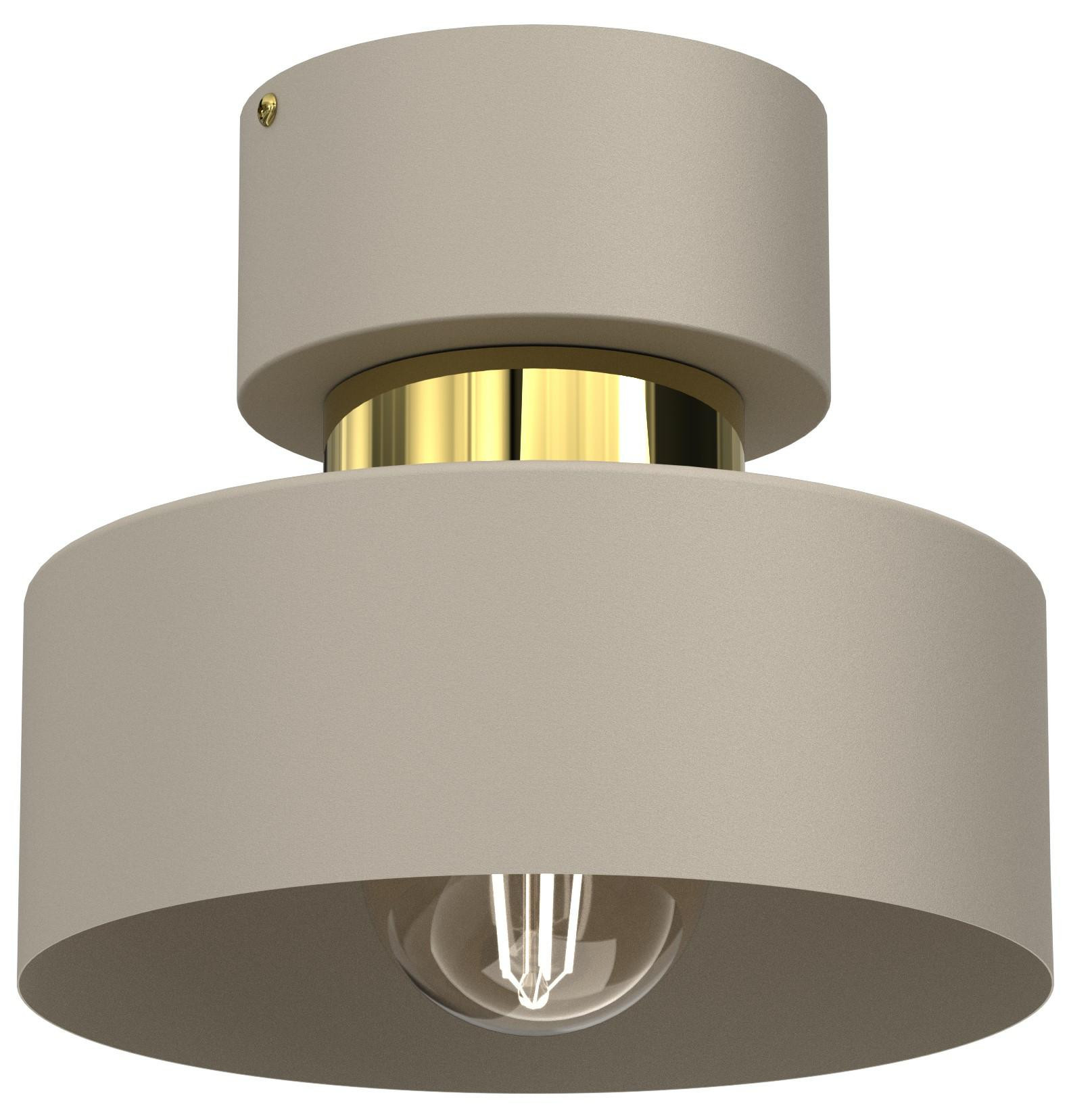 Lampa Sufitowa MARTI Beżowo-Złota 1xE27 Nowoczesna do Salonu