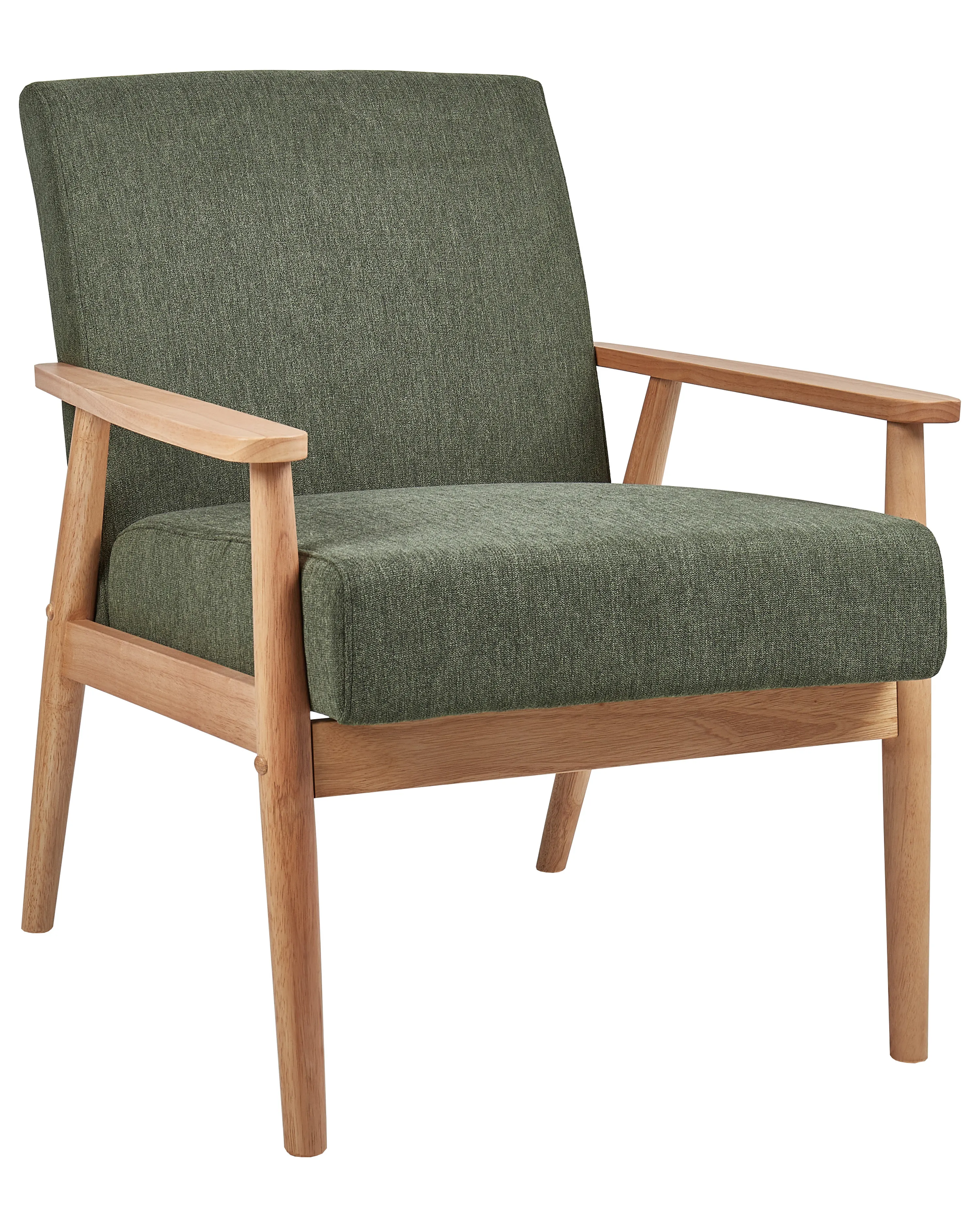 Armchair ESRUM Fabric Light Brown/ Green