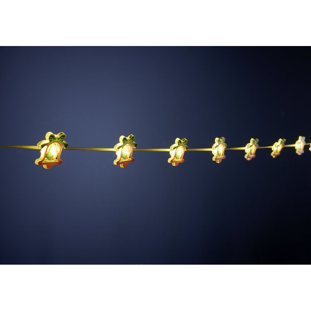 Guirlande lumineuse cloches de No&euml;l LED L120cm