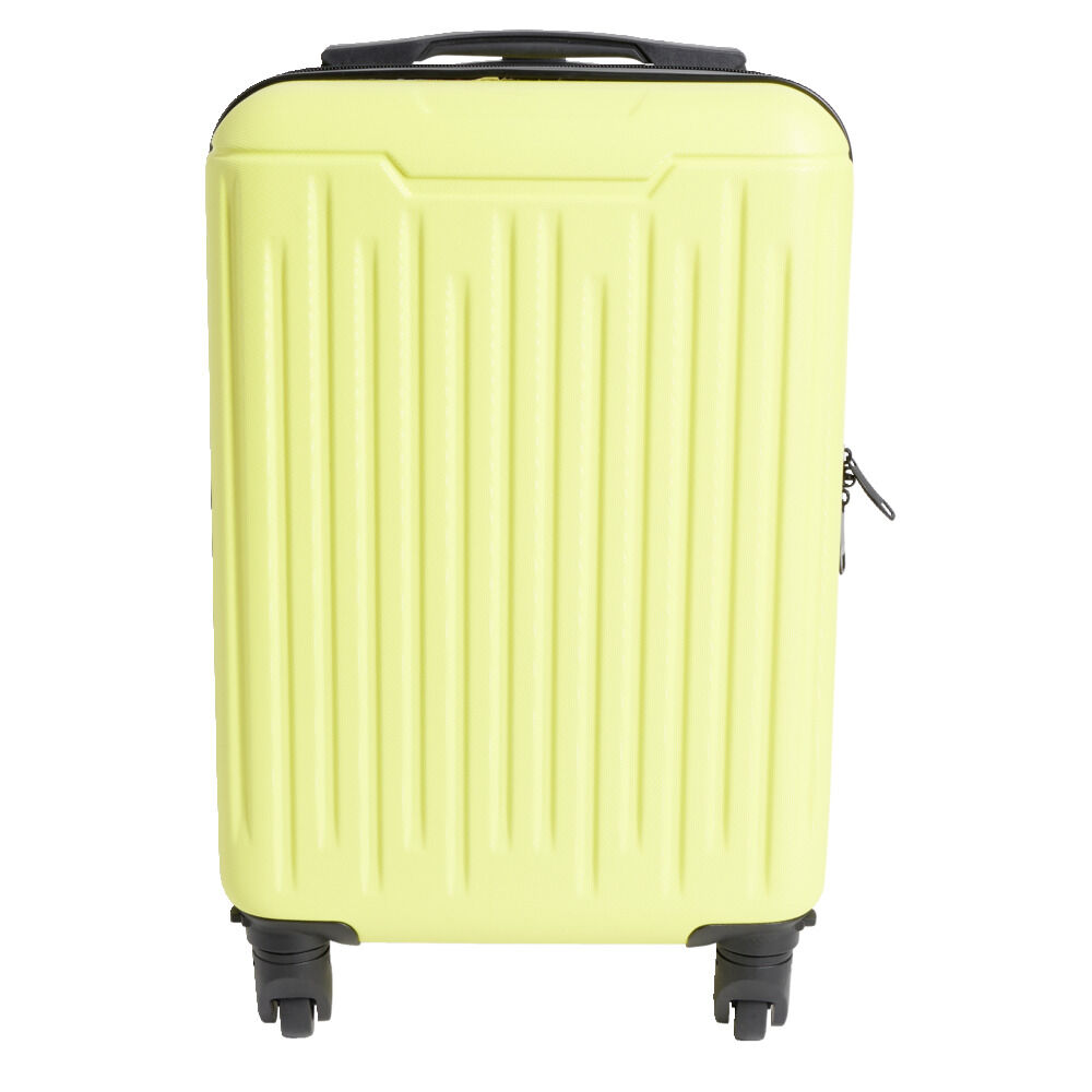 Valise cabine 26L rigide trolley 4 roues amovibles 51cm jaune