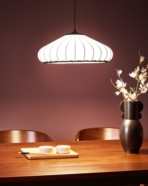 Lampa wisząca sufitowa nylonowa biała