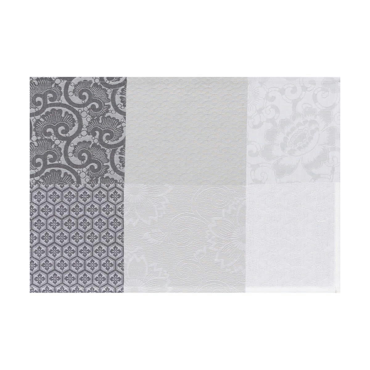 FLEURS DE KYOTO - Set de table en coton brume 52 x 38