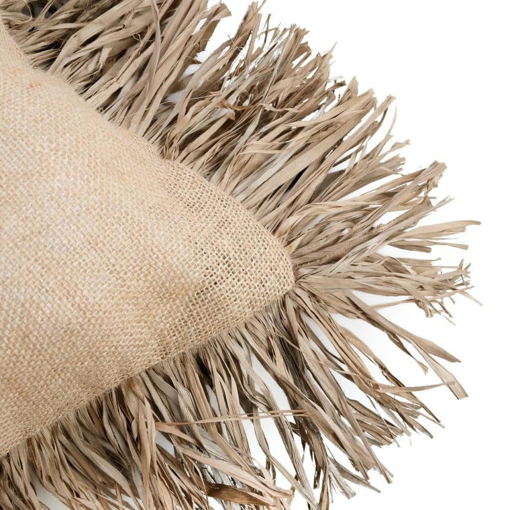 JUTE BONITA - Coussin en jute et raphia naturel 60x60