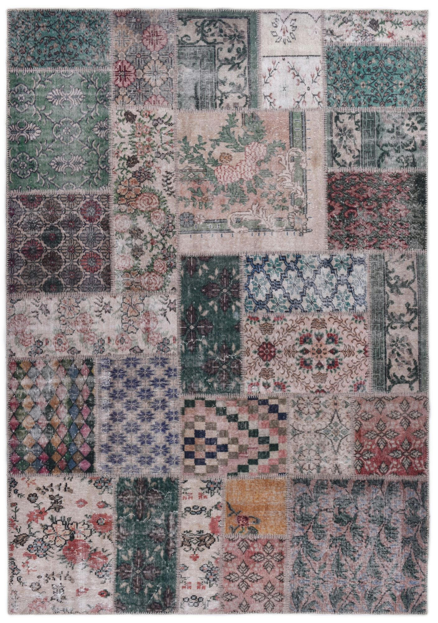 ADARA - Tapis vintage tissé plat patchwork - multicolore 160x230 cm