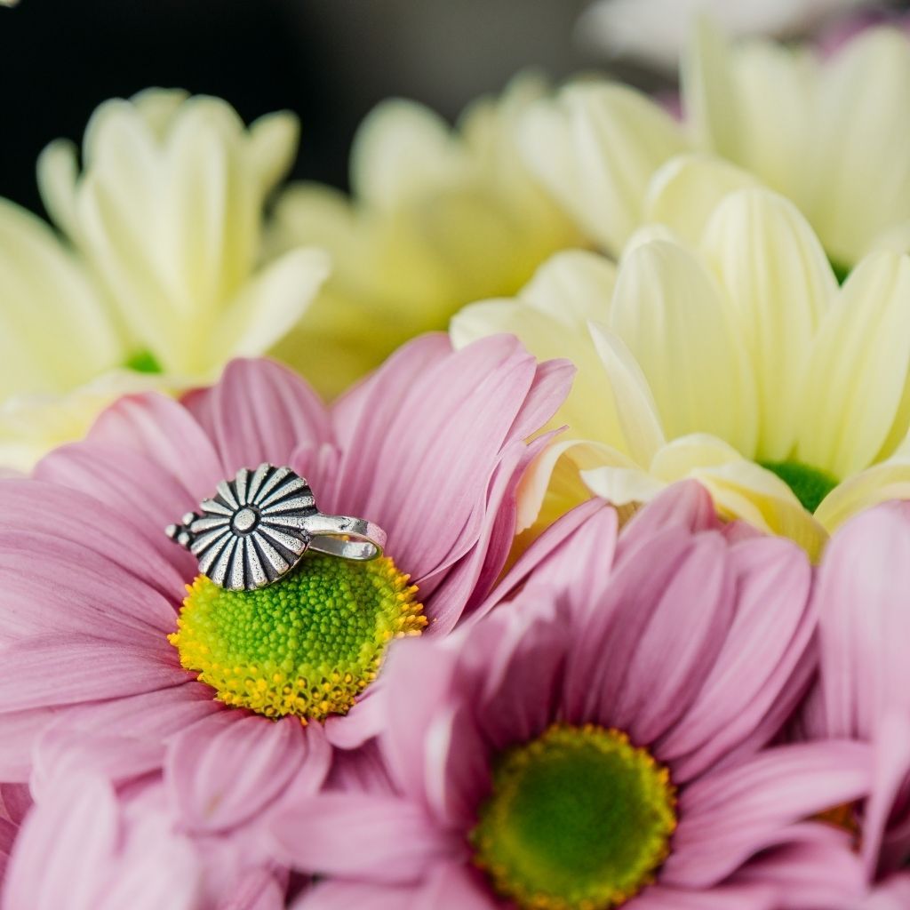 The Colourful Aura Oxidised German Silver Round Clip-On Nose Pin