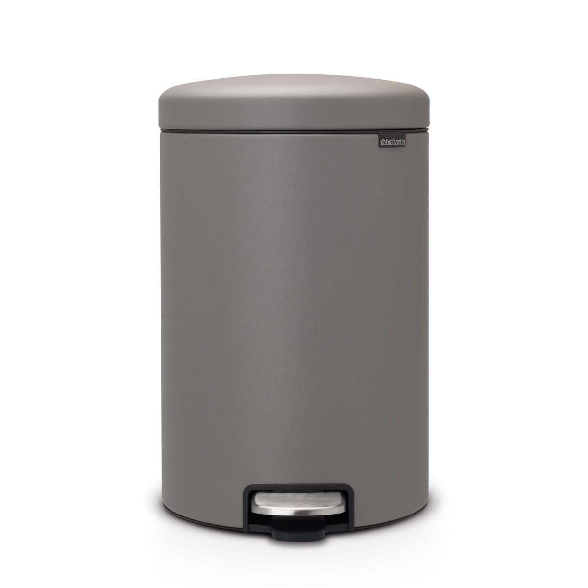 Brabantia NewIcon Pedaalemmer, 20 liter, kunststof binnenemmer - Mineral Concrete Grey
