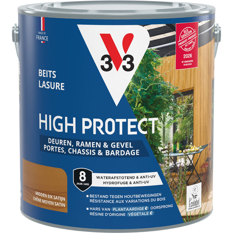Lasure pour bois High Protect chêne moyen 2,5 L V33