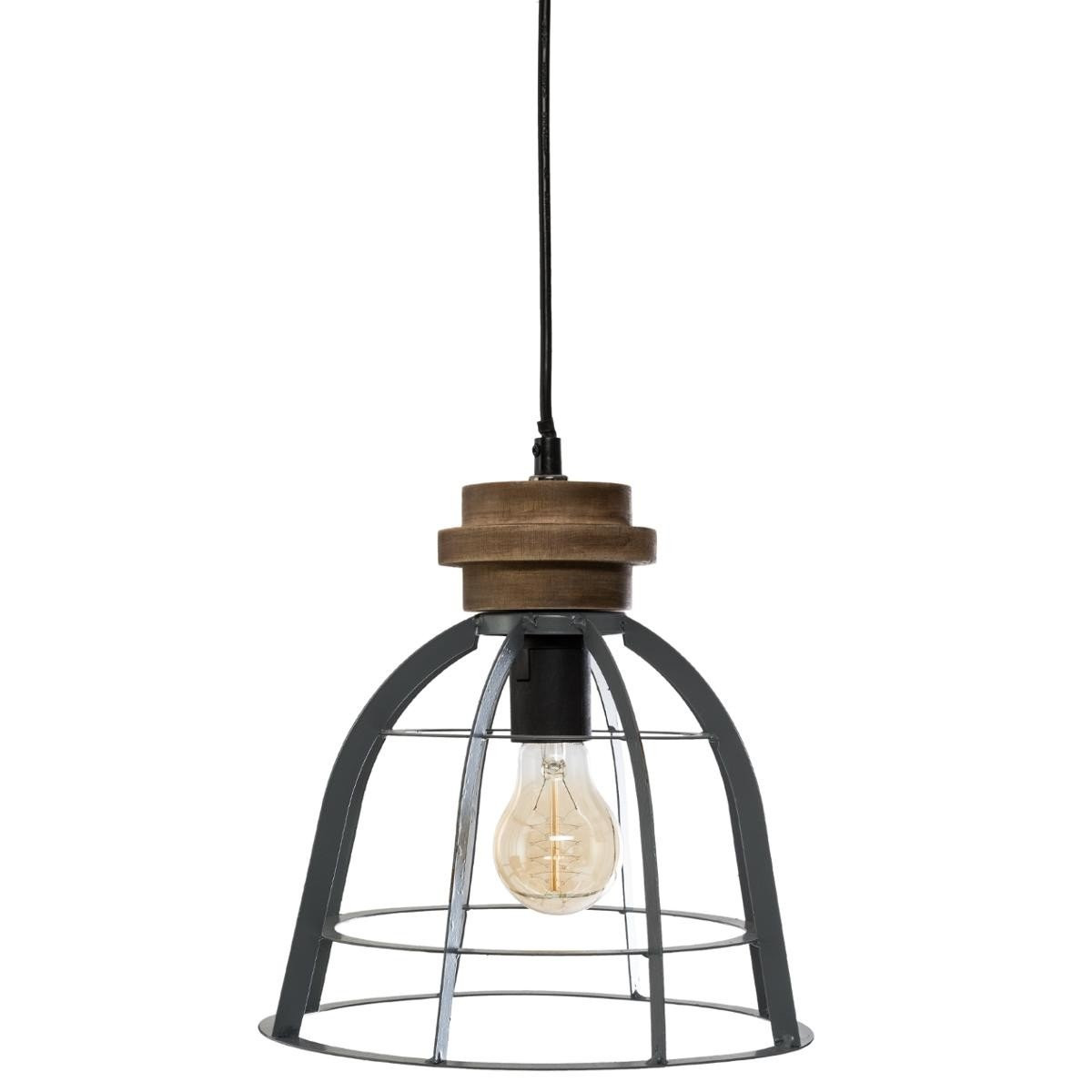 Lampa industrialna, Ø 25 cm, ażurowy klosz
