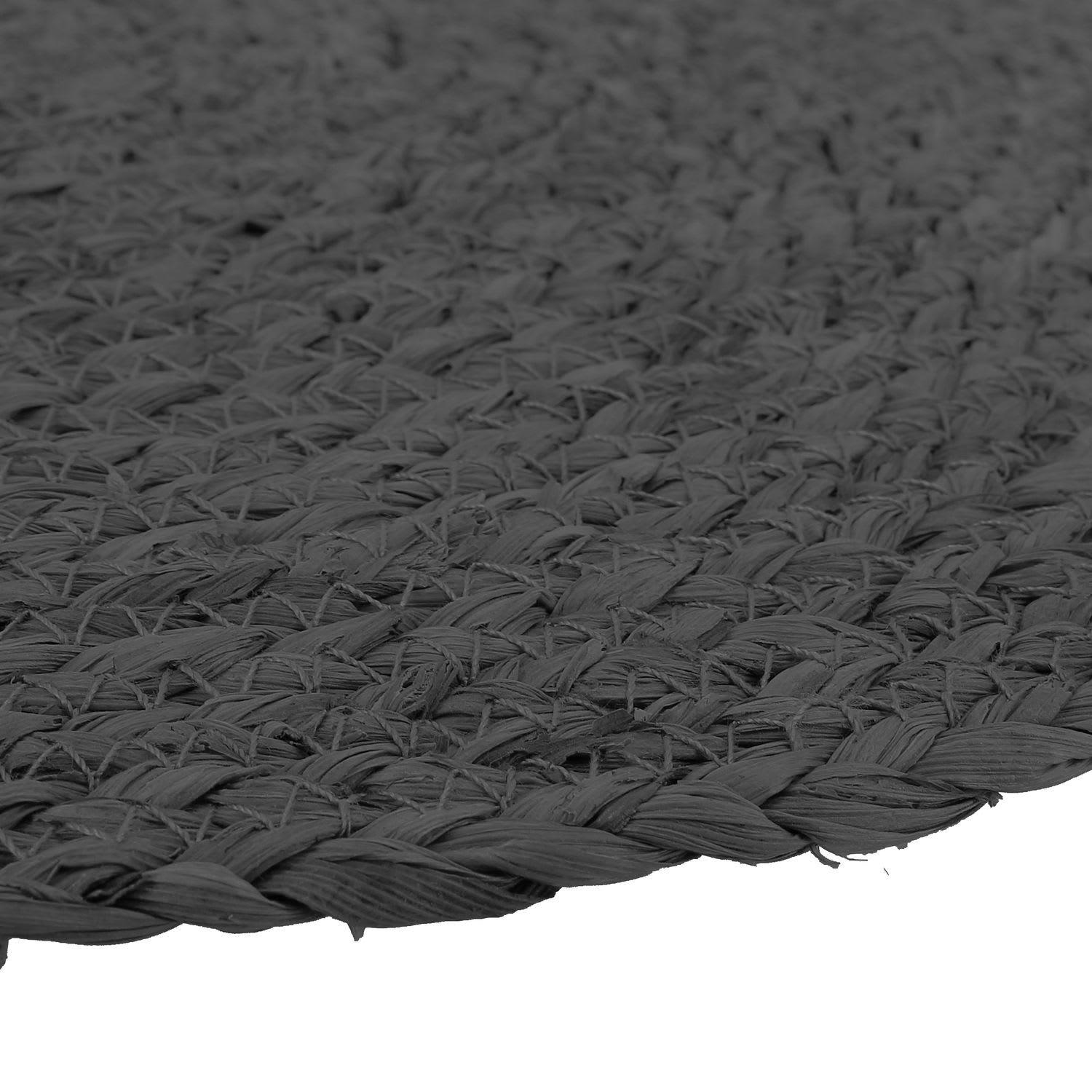 MALI - Lot de 6 sets de table noir Ø38cm