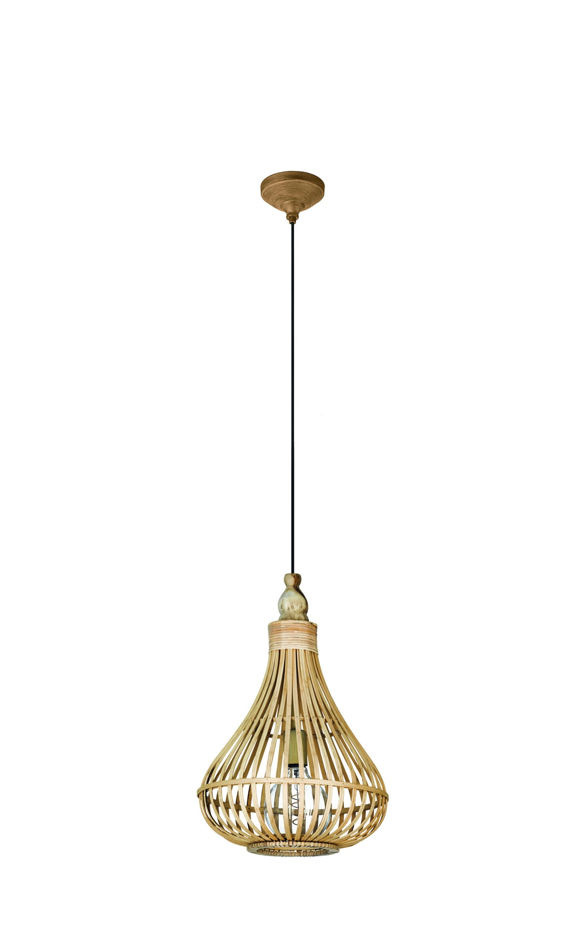 EGLO hanglamp Amsfield - e27 - ø 35 cm - bruin