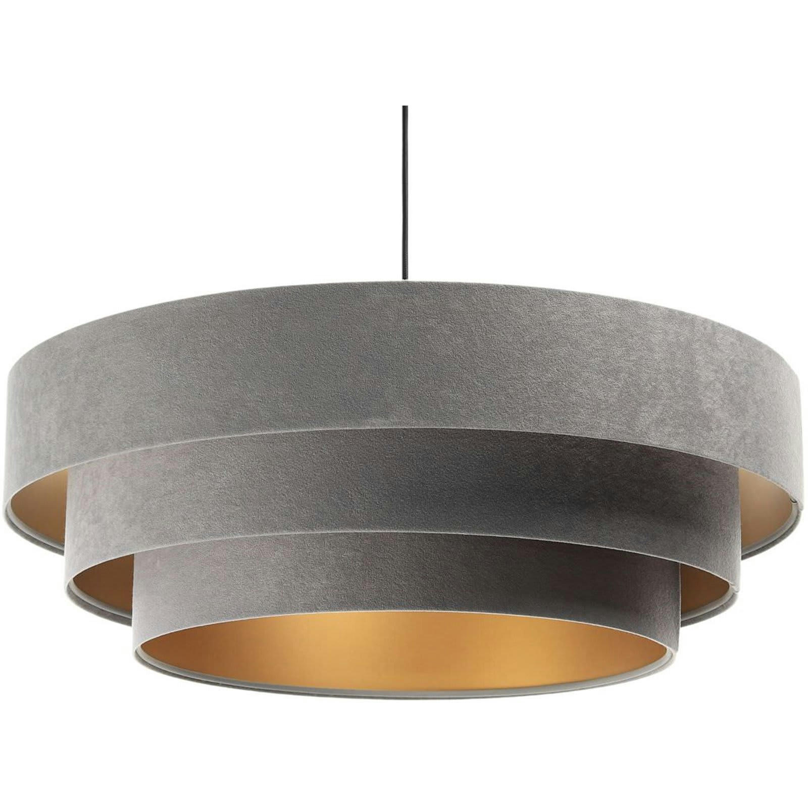 TRINITI - Suspension Tissu Gris 60x60x25 cm