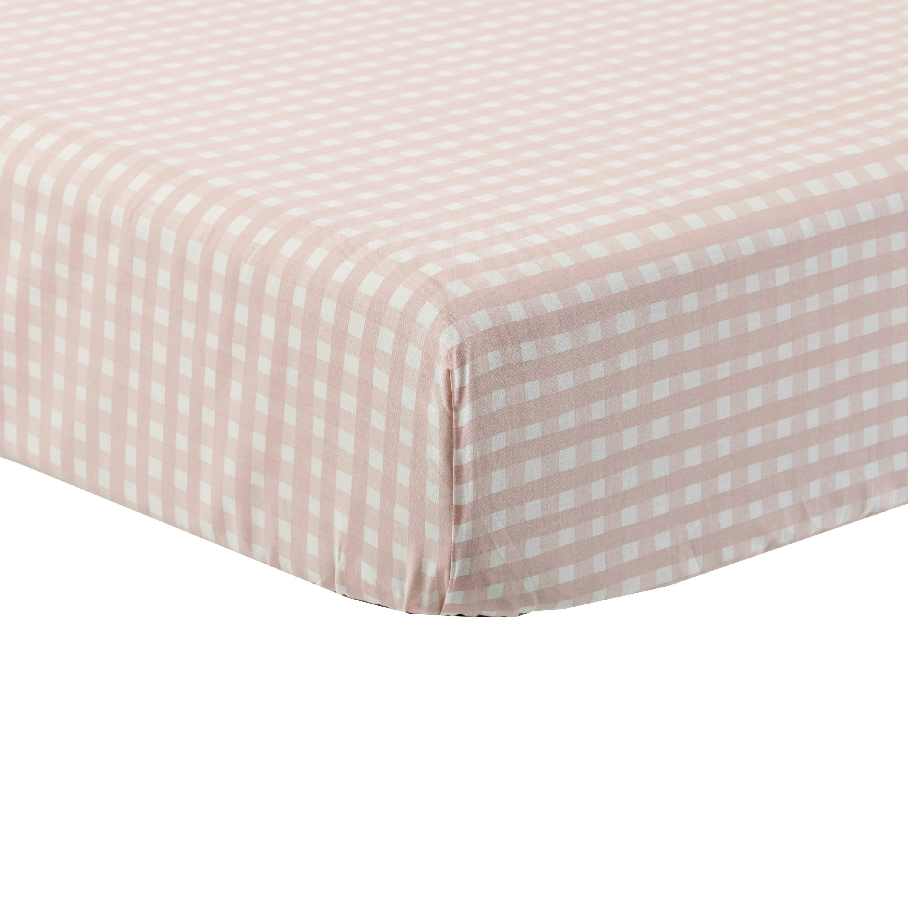 REVE DOR - Drap housse pur coton bio imprimé rose 140 x 200 cm