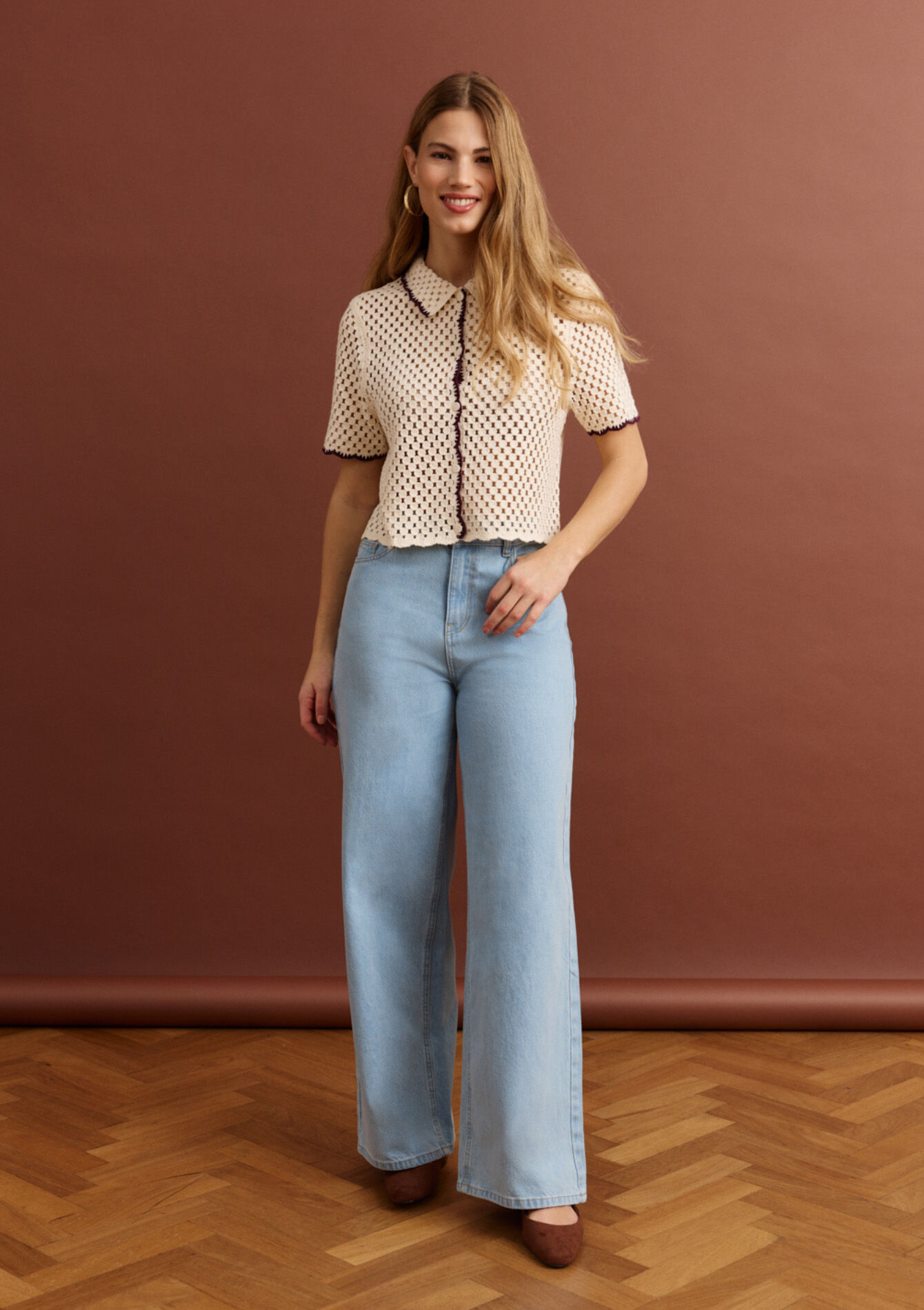 High-waist wide jeans