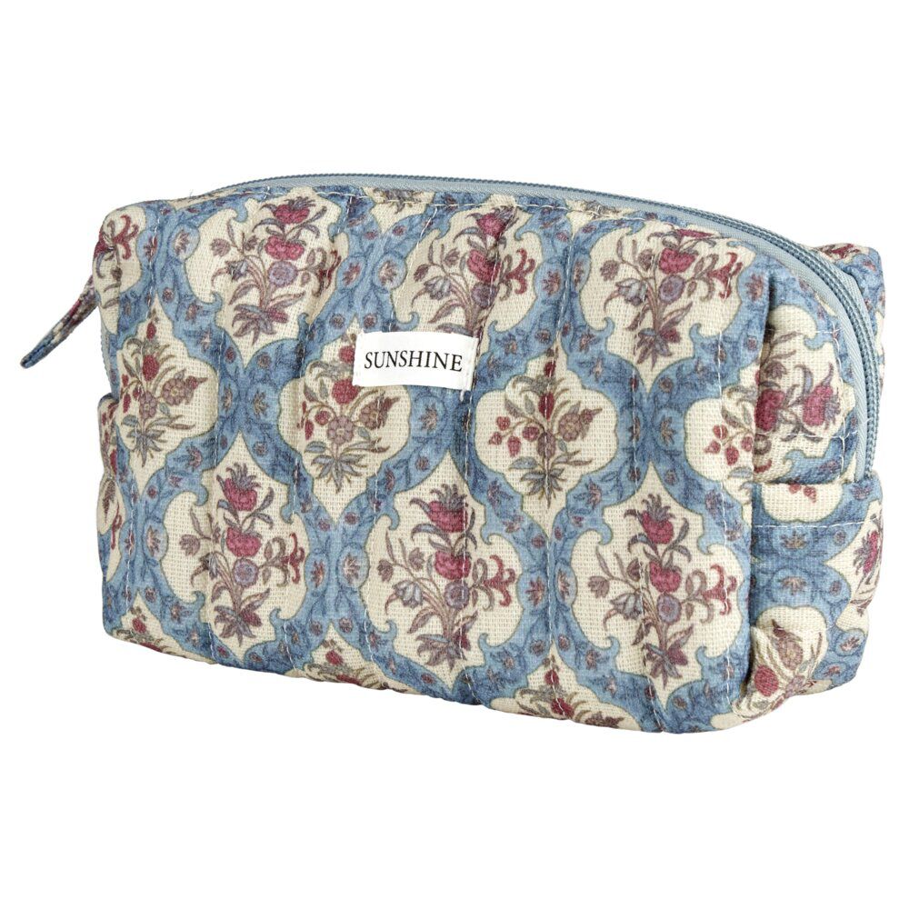 Pochette cosmétique Indie polycoton matelassée 19x8x10cm (2 modèles)