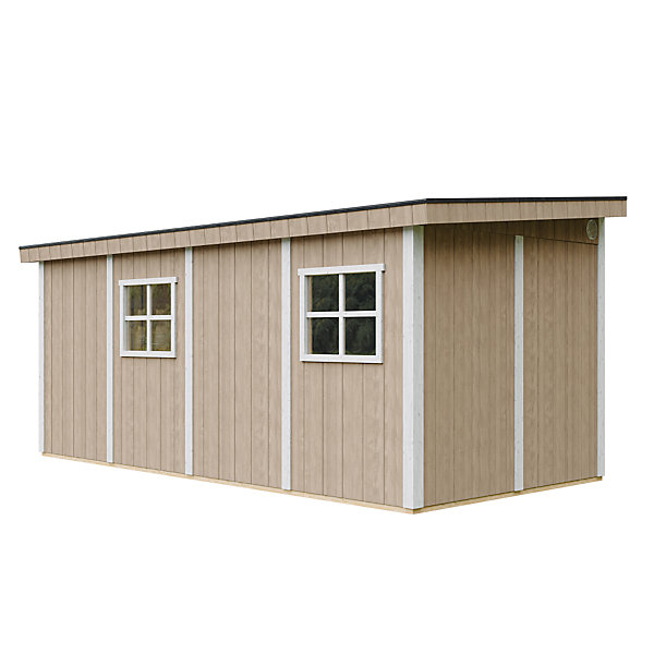 Abri de Jardin Qualité Premium 11,47 m² - H231x248x530 cm - Sans plancher eparoi latérale - M940B-TERRA BROWN - Timbela