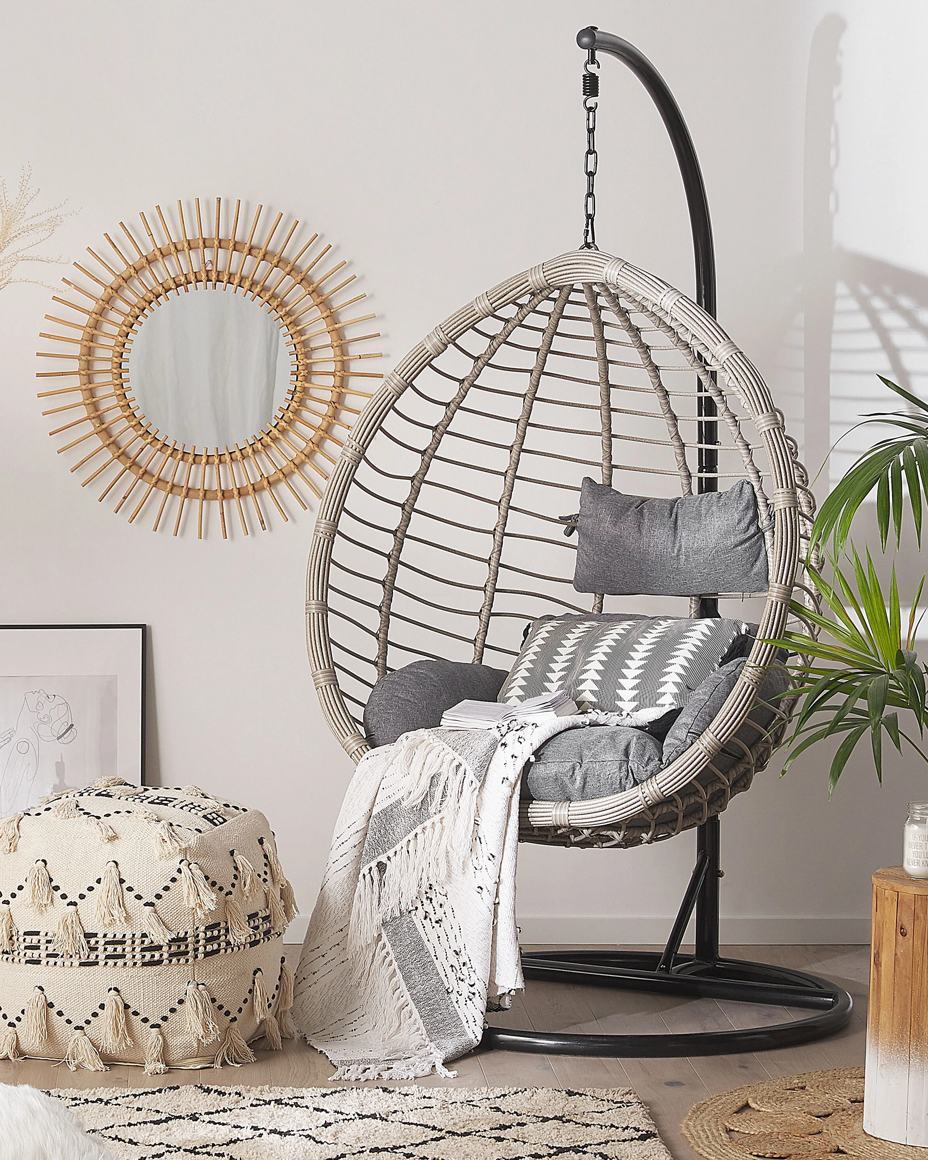 Hanging Chair Stand STAN Metal Black
