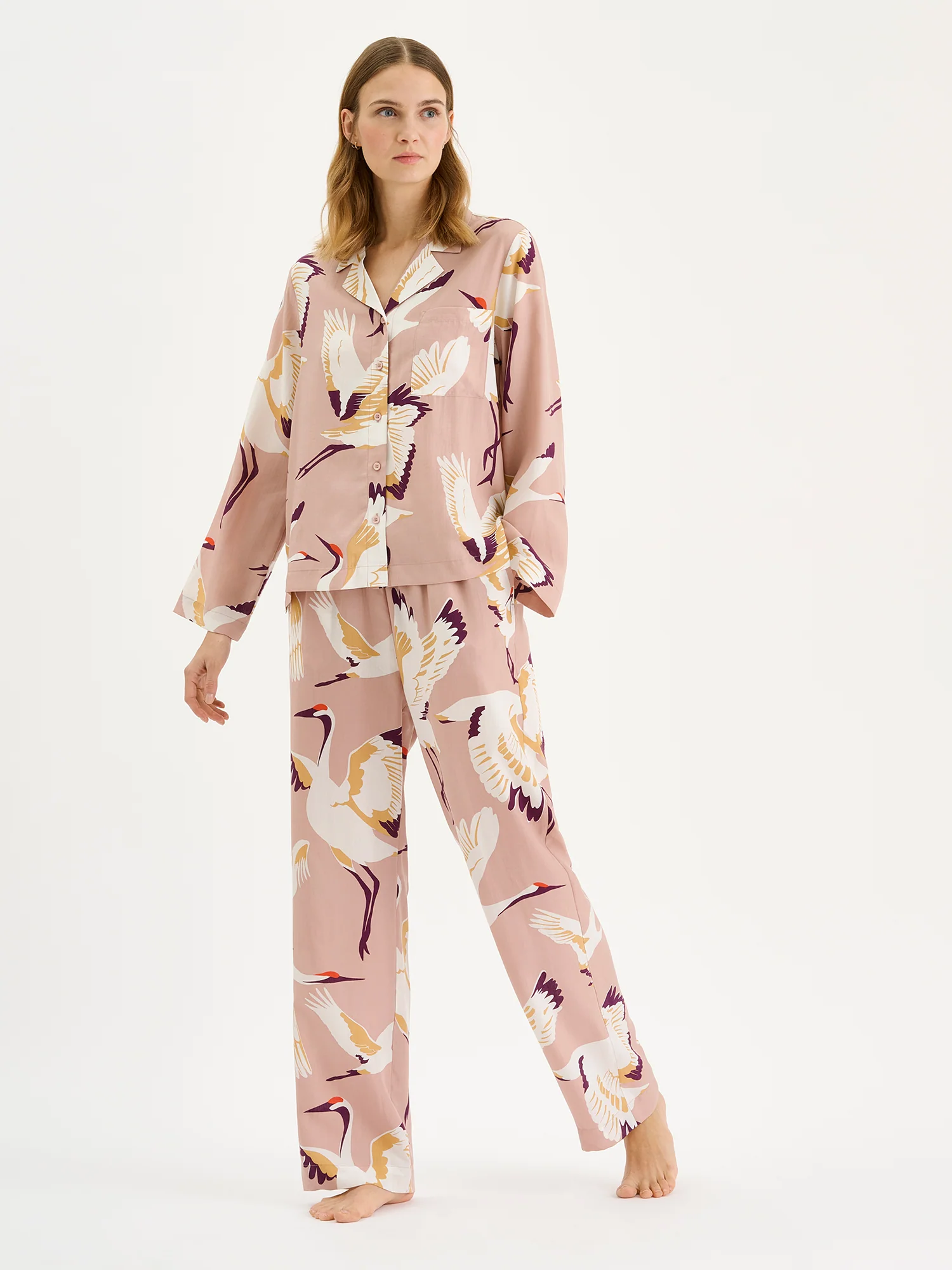 KURKI pyjamahousut - vaaleanpunainen