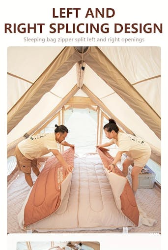 NNETM Warm Oval Sleeping Bag with Hat