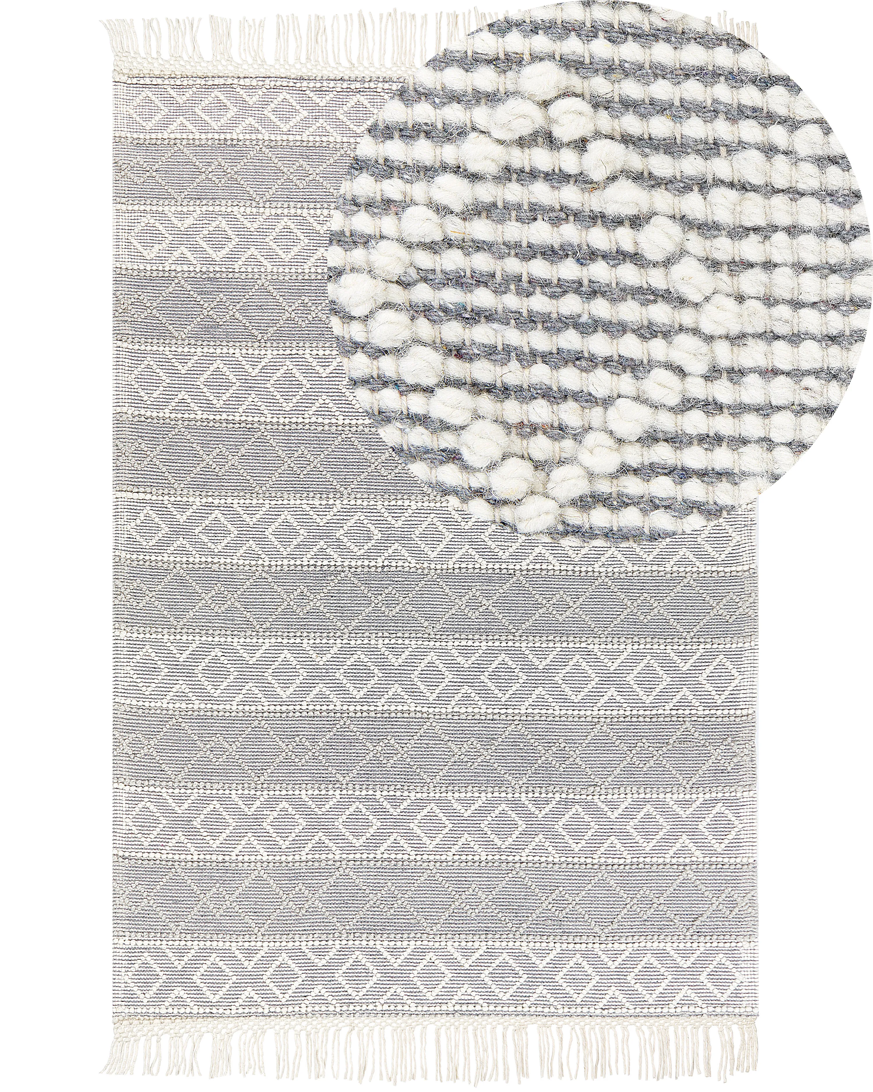 Rug TONYA Grey 160 x 230 cm Wool