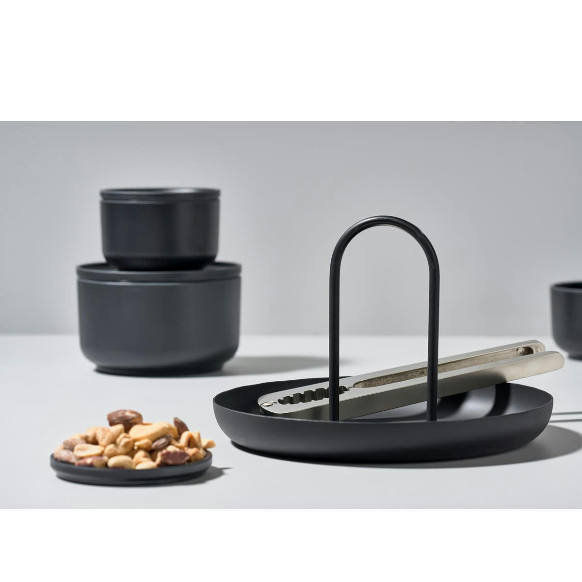 SINGLES - Plateau en fer gris foncé