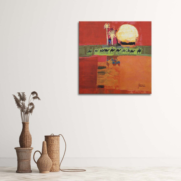 Feeby Obraz Egipska wyprawa wielbłądów 30x30