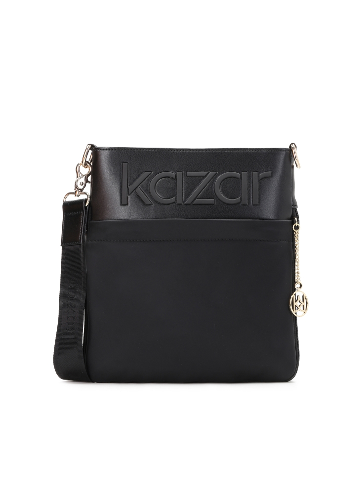 Ladies’ universal black messenger bag on a wide strap