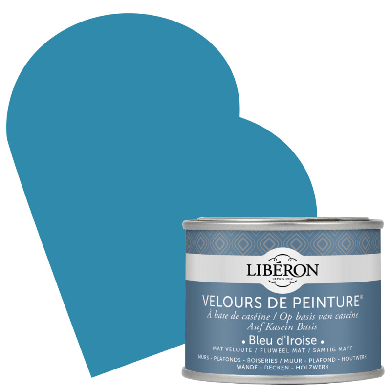 Peinture pour murs Velours de Peinture bleu d'Iroise mat 0,125 L LIBERON