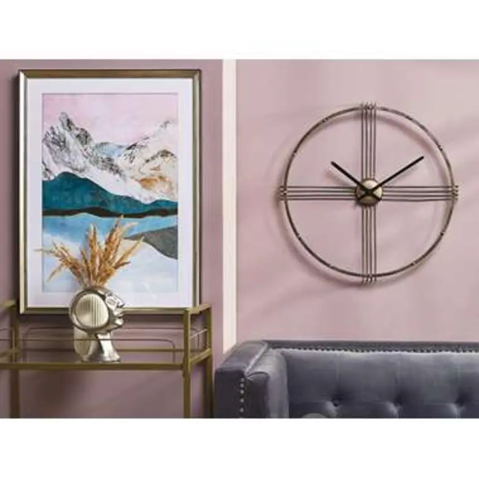 ASCONA - Wandklok - Goud - Metaal