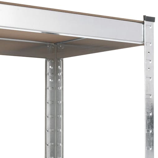 NNEVL 5-Layer Shelves 4 pcs Silver Steel and Engineered Wood